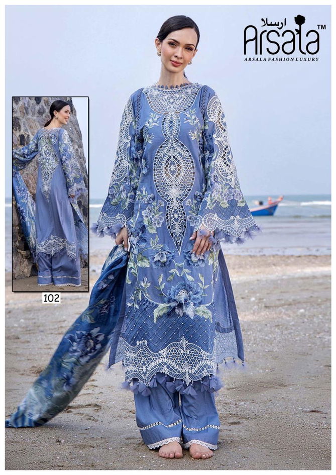 Amira Vol 1 By Arsala Pakistani Karachi Cotton Dress Material Wholesale Shop In Surat